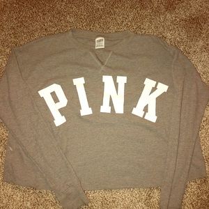 Crop long sleeve top (grey)